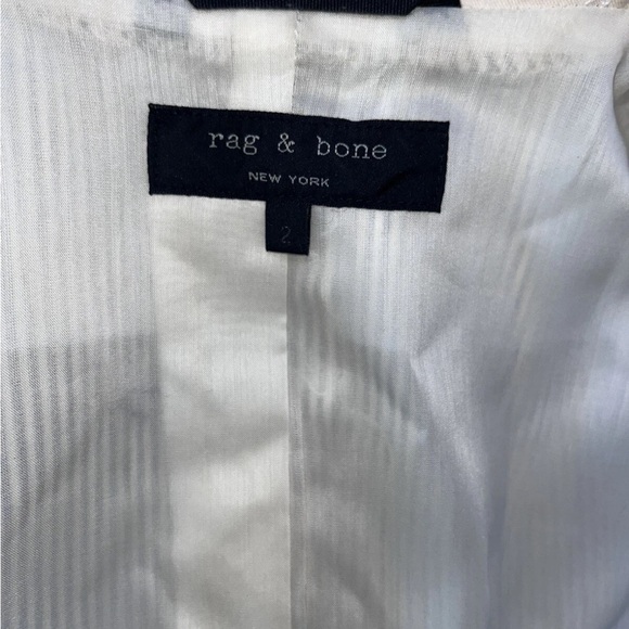 Rag & Bone lined cotton 3/4 sleeve blazer jacket size 2 chic and stylish - Picture 6 of 6